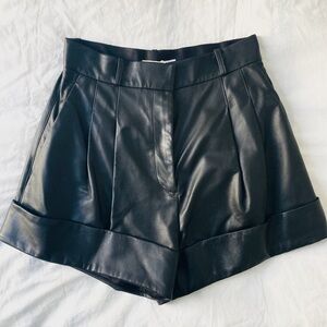 Black Leather shorts by UNTTLD
